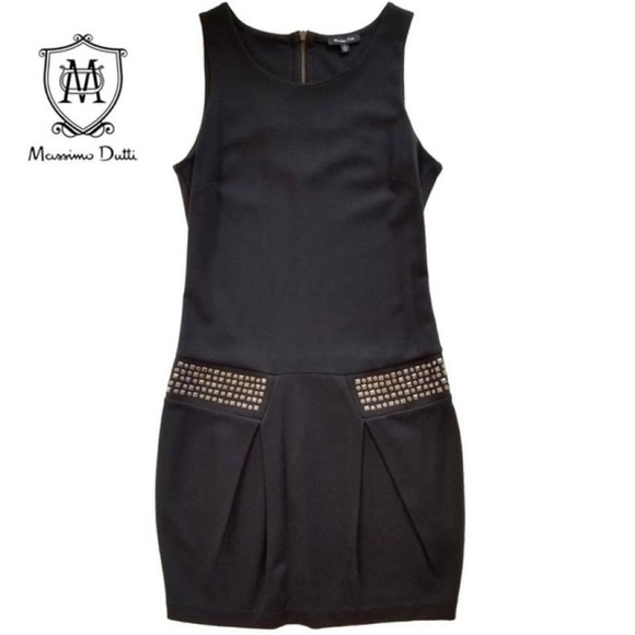 Massimo Dutti Dresses & Skirts - Massimo Dutti Black Studded Night Out Dress